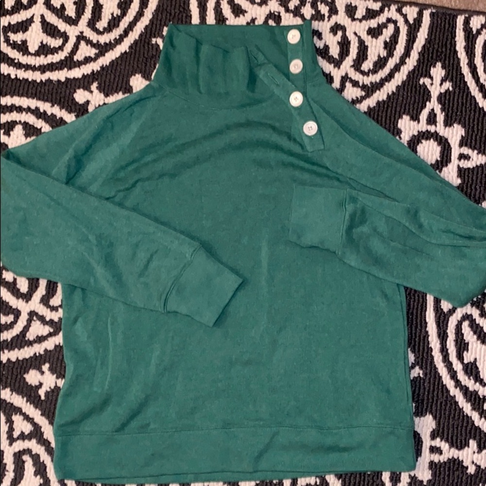J Crew buttoned cowl neck sweatshirt